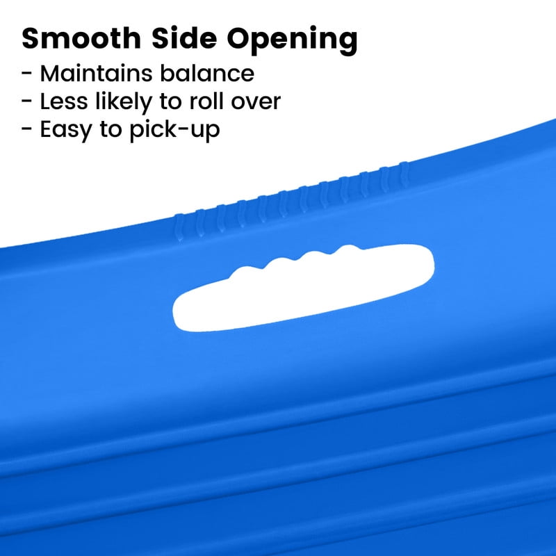 Gamexcel 48-Inch Durable Downhill Sprinter Toboggan Snow Sled for Kids, Boys, Girls, and Adults, Featuring Built-in Handles and Pulling Rope - Blue