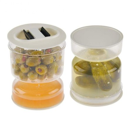 

Pickle Storage Container Dry Wet Separation Container Ultimate Kitchen Food Saver Preserve & Keep Editing Fresh