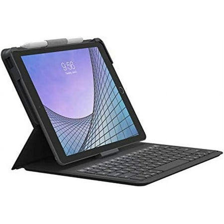 ZAGG - Messenger Folio 2 Keyboard & Case for Apple iPad 10.2" (7th, 8th, 9th Gen) and iPad Air 10.5" (3rd Gen) - Charcoal