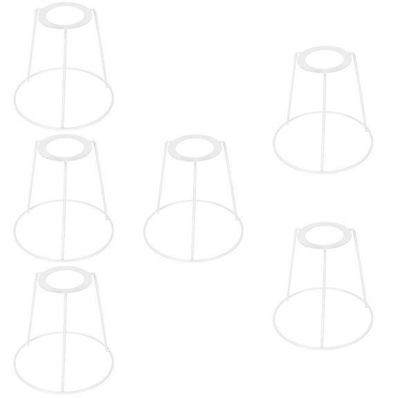 HOMEMAXS 6pcs Lampshade Frame E27 Socket Diy Iron Wire Shade Lampshade Light Cage Guard