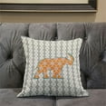 thumbnail image 5 of Amrita Sen Designs  18 x 18 in. Elephant Silhouette Duo Suede Blown & Closed Pillow - Multi Color, 5 of 5