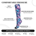 thumbnail image 3 of Bixox Blue Flower Skull Print Compression Socks,Compression Socks Women & Men Circulation for Medical,Running,Athletic, 3 of 7