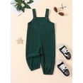 thumbnail image 3 of Caoirhny Toddler Kids Boy Bib Overalls Solid Color Corduroy Suspender Pants Straps Trousers Halter Romper Jumpsuit Bottom Outfit, 3 of 8