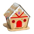 thumbnail image 3 of Christmas Cardboard House Kits, Disassemble Cardboard House, Early Learning Toys Style B, 3 of 8
