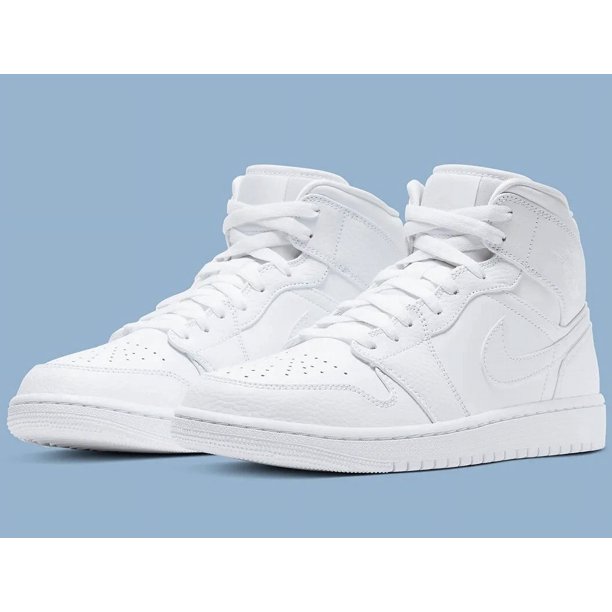 Ni - ke Ni - ke Air Jordan 1 Mid Triple White (2020) 554724 130 Men's Sizes 9