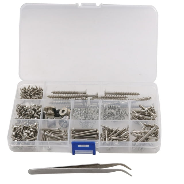 262x de tornillos para guitarra eléctrica, accesorios para guitarra, resortes, pinzas para codo, accesorios, juego de tornillos de reparación para Plata