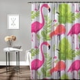 thumbnail image 2 of Orinice Flamingo Banana Leaf Shower Curtain for BathroomWaterproof Polyester Fabric Shower Curtains Set with 12 Plastic Hooks Machine Washable Bath Curtain Decoration 36x72, 2 of 7