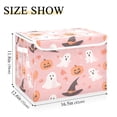 thumbnail image 5 of Yayeee Collapsible Cube Storage Bin with Lid Fabric Closet Decorative Basket with Handles, Cute Pink Halloween, 5 of 7