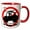 Red/White, variant on 3drose, No Surfin Zone Image 1, 11oz Two-tone Red Mug