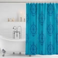 thumbnail image 2 of Shower Curtain Bathroom Set Nautical Anchor Blue Plank Waterproof Fabric Shower Curtains with Grommets&Hooks, Retro Country Wood Grain Privacy Bath Curtain for Bathtub 60x72in, 2 of 9