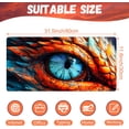 thumbnail image 2 of Large Gaming Mouse Pad for Desk, Dragon Blue Eyes Desk Mat, Dragon Eyes Desk Pad, 31.5"x11.8" Extended Big Computer Keyboard Mouse Pad with Non-Slip Base and Stitched Edge, 2 of 13