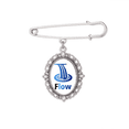 thumbnail image 1 of English Words Current Flow Low Brooch Pin Dress Shirt Shawl Clips, 1 of 3