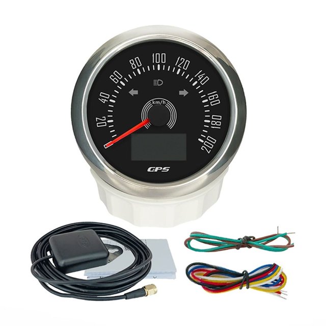 Universal 85mm GPS Speedometer 0-200KM/H With COG TRIP ODO With 7 Colors Backlight For Car Boat Motorcycle Yacht ,High Precision