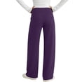 thumbnail image 7 of yeiolnoer Wide Leg Pants for Women Comfortable High Waisted Trousers with Pockets Loose Casual Pants for Yoga(Navy,Small), 7 of 7