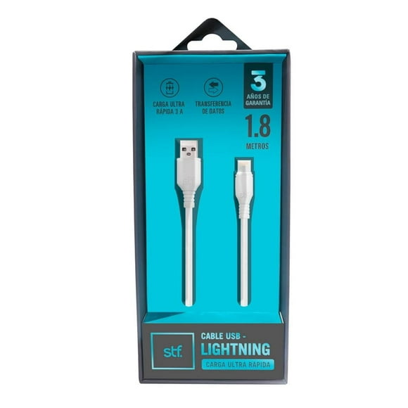 Cable Lightning STF 1.8m Blanco