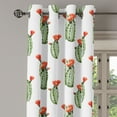 thumbnail image 2 of Ambesonne Mexican Grommet Curtain, Cactus Plant Desert, 50" x 72", Green and Orange, 2 of 6