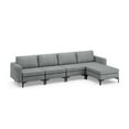thumbnail image 5 of GVN 1/2/3/4-Seat Convertible Sectional Sofa with Reversible Ottoman-4-Seat L-shaped with 2 USB Ports, 5 of 10