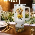 thumbnail image 2 of Golden Retriever Travel Tumbler for Women,40 oz Golden Retriever Vacuum Insulated Tumbler with Custom Name, 2 of 5