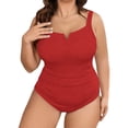 thumbnail image 3 of Plus Size Swimwear Two Piece Control Bathing High Waisted Bikini With Adjustable Straps Womens Bikini Bathing Suits plus Swimsuit Women plus Size 3x Swimsuit Cover Ups Women plus Size Swimming Suits, 3 of 8