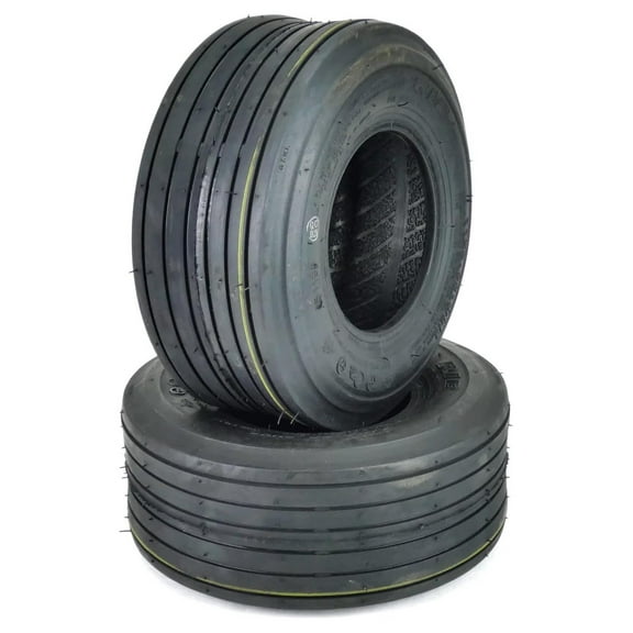 (2) OTR Ribbed 11x4.00-5 Tires 4 Ply Lawn Mower Garden Tractor 11x4x5