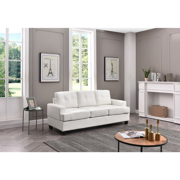 Retro Sofa - 79" Tufted Couch, Pocket Coil Springs, Small Space Seating, Compact Living Room Furniture