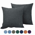 thumbnail image 4 of Hongan Funda de Almohada Funda de Almohada Decorativa Amarilla para Sofá Fundas de Almohada Cuadradas de Lino Rústico para el Hogar para Decoración Del Sofá Del Hogar 18 " 18" Paquete de 2 Gris Claro, 4 of 6