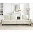 thumbnail image 5 of 80" Sectional Sofa,Convertible L Shaped Couch with Reversible Chaise and Removable Cushions and Pockets,Sectional Couch for Small Space Apartment,Office,Bedroom,Beige Chenille, 5 of 7