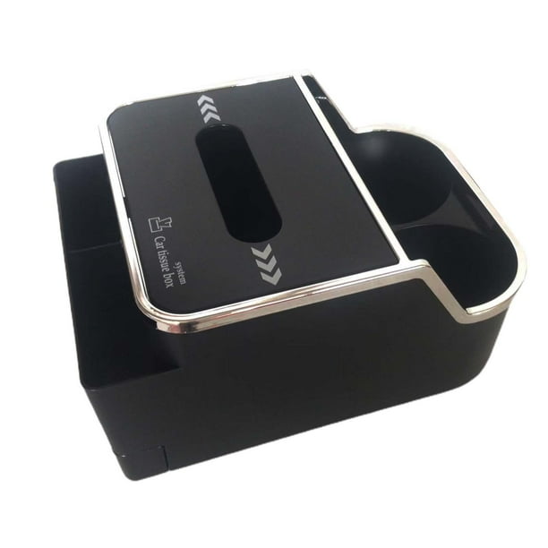 Caja de Almacenamiento Cola Organizador de Reposabrazos para Coche Negro
