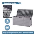 thumbnail image 3 of 75 Gallon Outdoor Storage Box, Lockable Plastic Storage Containers with Lid, Patio Deck Box Furniture for Garden, Yard, Pool, Balcony, Patio Black, 3 of 5