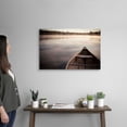 thumbnail image 2 of Great Big Canvas "Canoe In Morning Fog On Duck Lake; Kirkfield, Ontario, Canada"  by Katy Huisman Black Gray   Wrapped Canvas Print Wall Artwork, 2 of 7