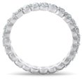 thumbnail image 3 of Pompeii 3/4 Ct Diamond Single Prong Eternity Ring Wedding Stackable Band 10k White Gold, 3 of 4