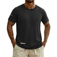 thumbnail image 2 of Shirts for Men, Mens Workout Shirts Sun Protection Athletic Short Sleeve Shirt Gym Running Swim Rash Guard Tops Black XL, 2 of 9
