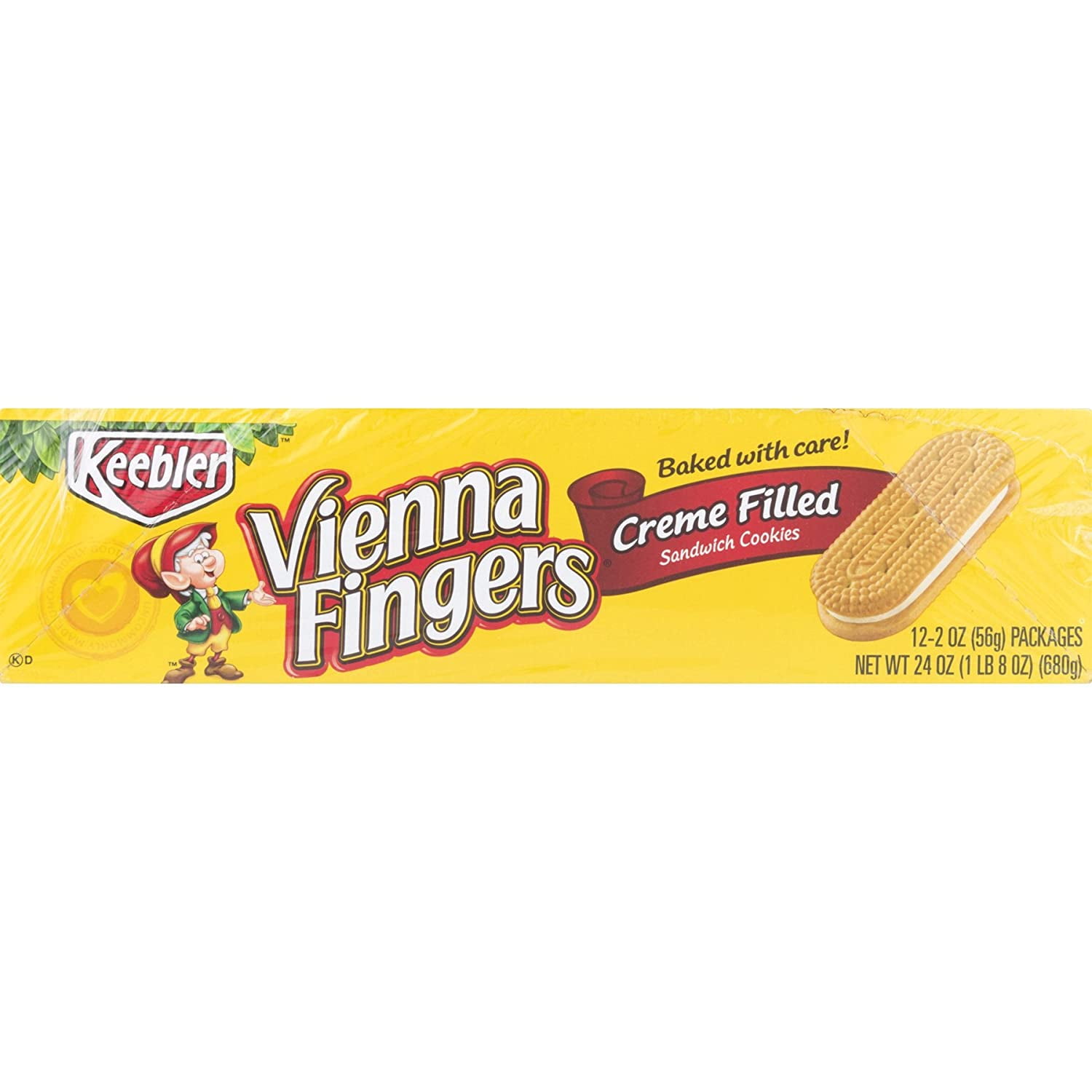 Vienna Fingers Cookies, Creme Filled, 2 Oz, 12 Ct