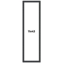 11x43 Frame Black Real Wood Picture Frame Width 1.25 inches | Interior Frame Depth 0.5 inches |