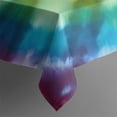 thumbnail image 5 of Tie Dye Soft Petal Ring Pattern Square Tablecloth,Waterproof Square Table Cover,Wipeable Spillproof Washable Table Cover for Home Kitchen Party Decor 60"x60"(152x152cm), 5 of 6
