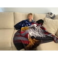 thumbnail image 3 of Dawhud Direct Fleece Throw Blanket By Collin Bogle Bald Eagle Portrait, 3 of 7