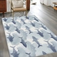 thumbnail image 2 of 3'x5' Rug for Living Room Bedroom, Blue Sharks Coastal Washable Area Rugs Non-Slip Carpet Mats, Summer Beach Ocean Nautical Indoor Low Pile Area Rug Runner for Kitchen, Mudroom, 2 of 8