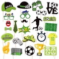 thumbnail image 1 of Set Decorativo Deportivo Fútbol con Guirnalda + 75 Toppers de Papel, Doble Uso para Fotos y Decoración de Pastel Cupcake en Fiesta de Cumpleaños, 1 of 4