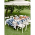 thumbnail image 4 of Outdoor Tablecloth with Umbrella Hole for Patio/Picnic/Party/Camping, Orange Blue Starfish Coastal Waterproof Table Cloth Rectangle Table Cover Washable, Nautical Beach Eucalyptus (54"x 80"), 4 of 8
