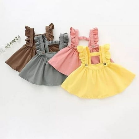 Fashion Newborn Baby Kids Girls Cute Sweet Princess Dress Suspender Mini