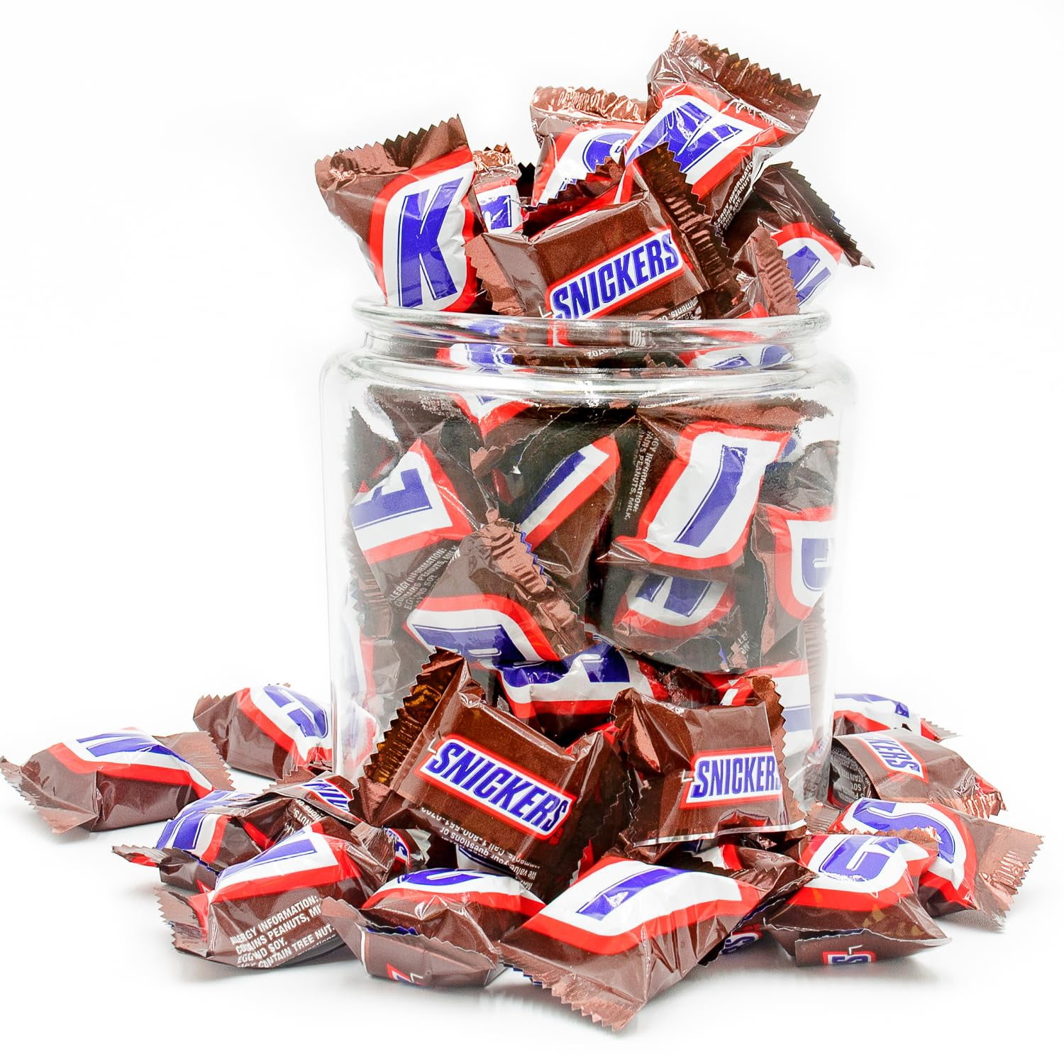 MINIS Milk Chocolate Candy Bars 1 lb – Bulk Bag, Bite Size, Roasted & Nougat & Caramel, Individually Wrapped (55 Pieces)