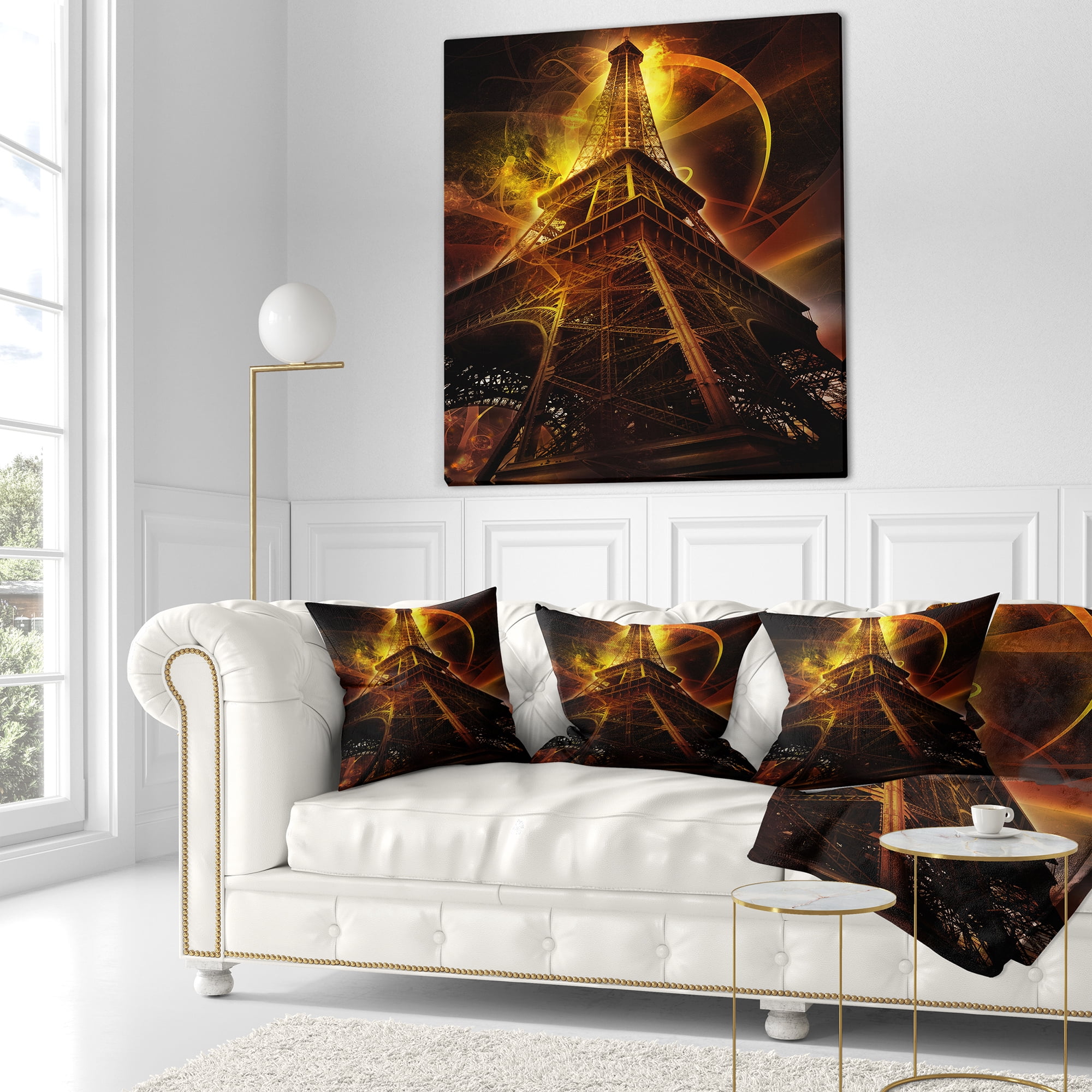 Designart 18" x 18" Cityscape Polyester Throw Pillow