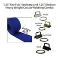 thumbnail image 1 of 1.25" Key Fob Hardware and 1.25" Cotton Webbing Combo - Indigo, 1 of 1