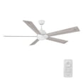 thumbnail image 2 of SMAAIR Kalmar 60" Large Downrod Ceiling Fan with Remote and Light,White, 2 of 7