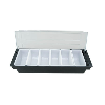 

Condiment Holder Plastic 6-Compartment Plastic
