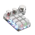 thumbnail image 3 of Mini teclado RGB ligero 9 teclas para interruptor de juego de control de volumen de audio Inalámbrico Blanco jinwen Mini teclado, 3 of 8