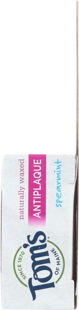 Tom's of Maine Naturally Waxed Anti-Plaque Flat Floss Spearmint 32 Yards (Pack of 5)
