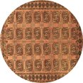 thumbnail image 1 of Ahgly Company Indoor Round Southwestern Brown Country Area Rugs, 4' Round, 1 of 4