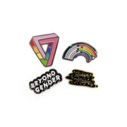 Bianca's Designs Pride Enamel Pin Set, Multicolor Set of 4