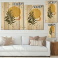 thumbnail image 4 of Designart 'Abstract Moon and Yellow Sun With Tropical Leaf I' Modern Print on Natural Pine Wood, 4 of 5